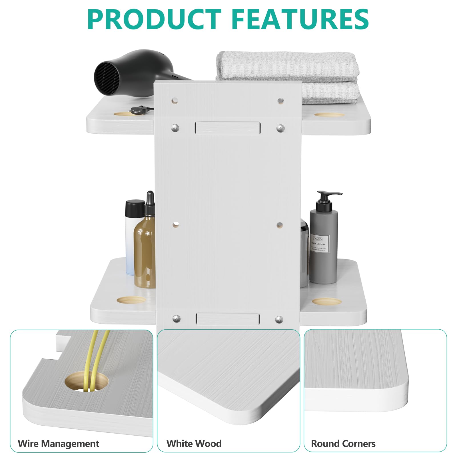 WALI durable wood construction supports devices up to 22 lbs