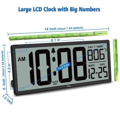 WallarGe back panel with easy-set controls for simple battery-powered operation.