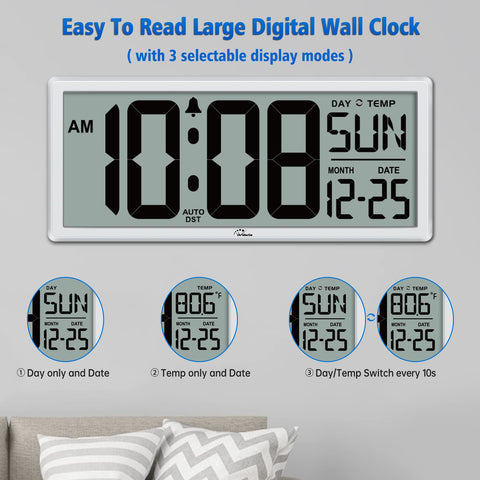 WallarGe display shows temperature and date for quick room information