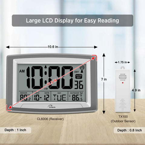 WallarGe indoor temperature reading on a clear digital display.
