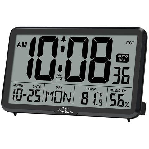 WallarGe Auto Set digital clock with large display for easy bedside reading