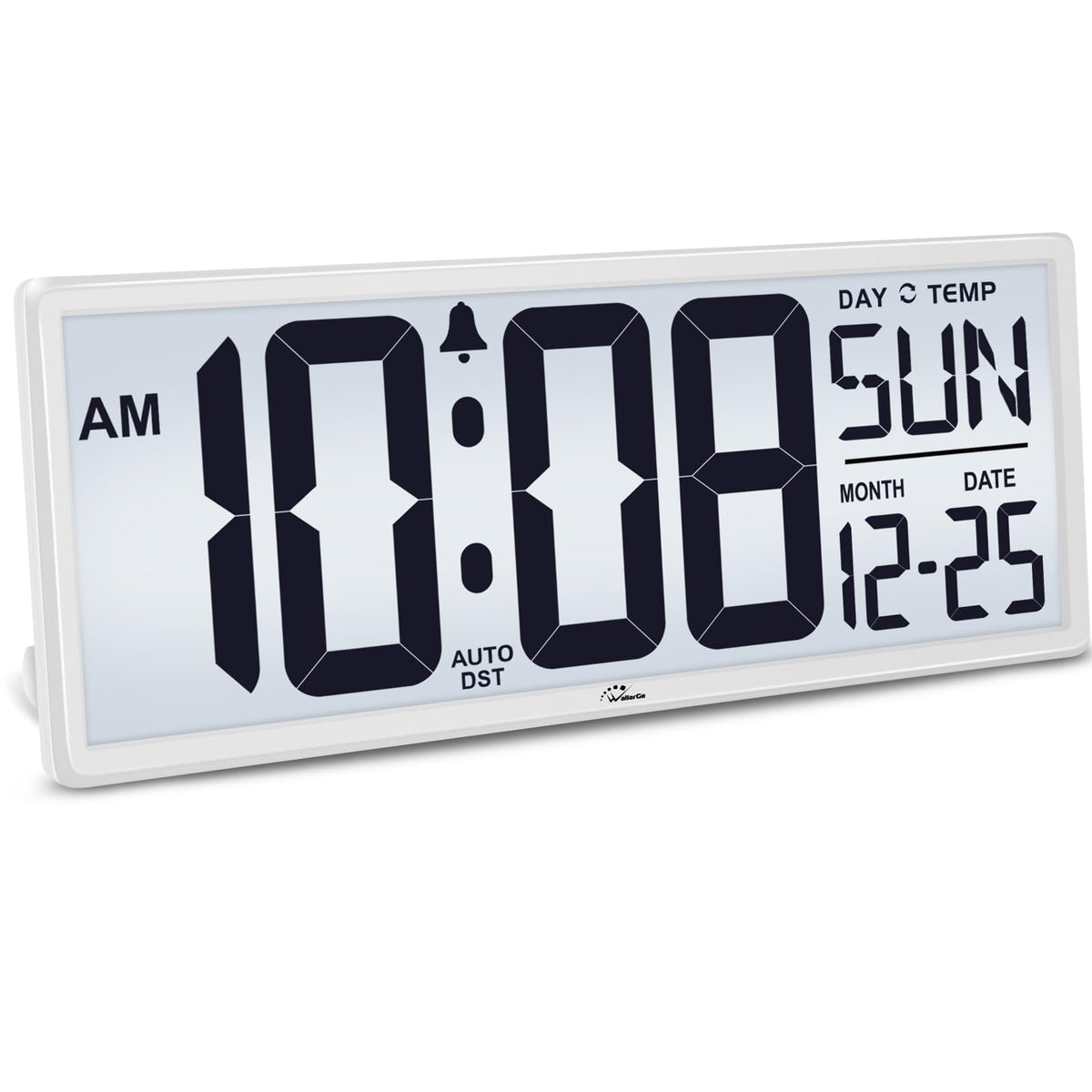 WallarGe backlight digital wall clock with 14.5-inch display for easy viewing in any room