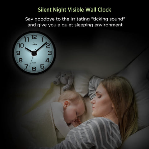 WallarGe battery-operated clock free from cords and wires