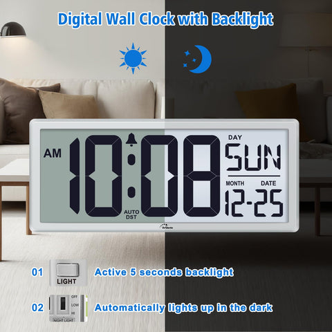 WallarGe battery-operated wall clock enables cord-free placement