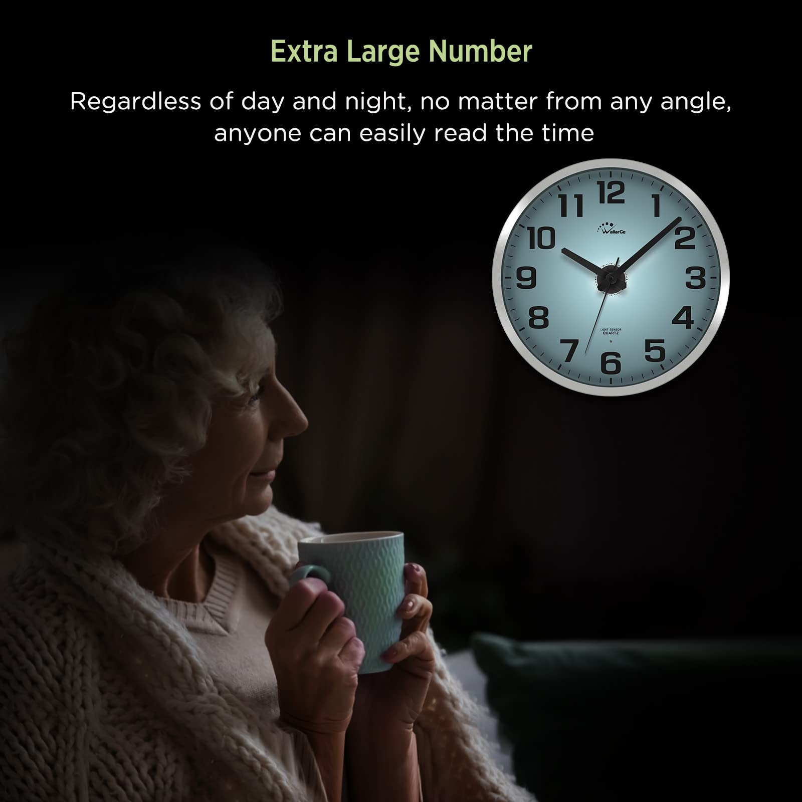 WallarGe dual brightness levels offer comfortable illumination