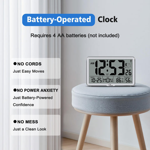 WallarGe Clock 12/24H and °F/°C display options.