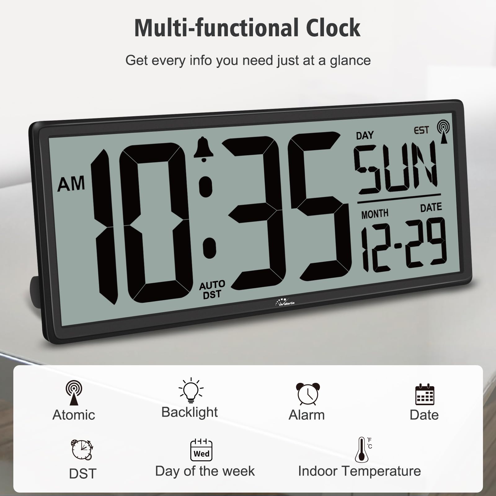 WallarGe date and day display at a glance for scheduling.