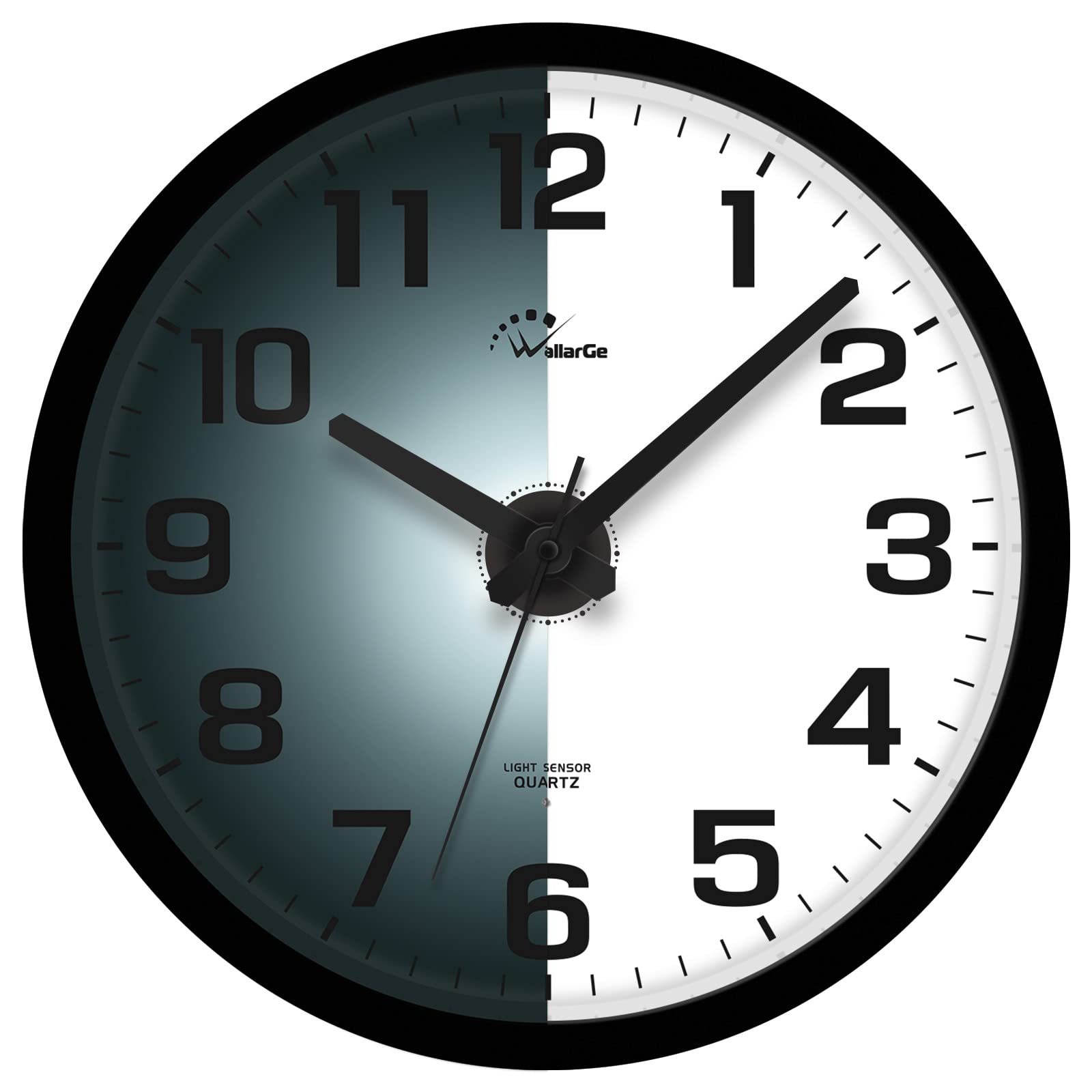 WallarGe clock with easy-hang hook for simple installation