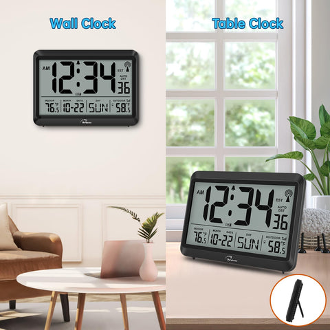 WallarGe large display time with indoor and outdoor temperatures