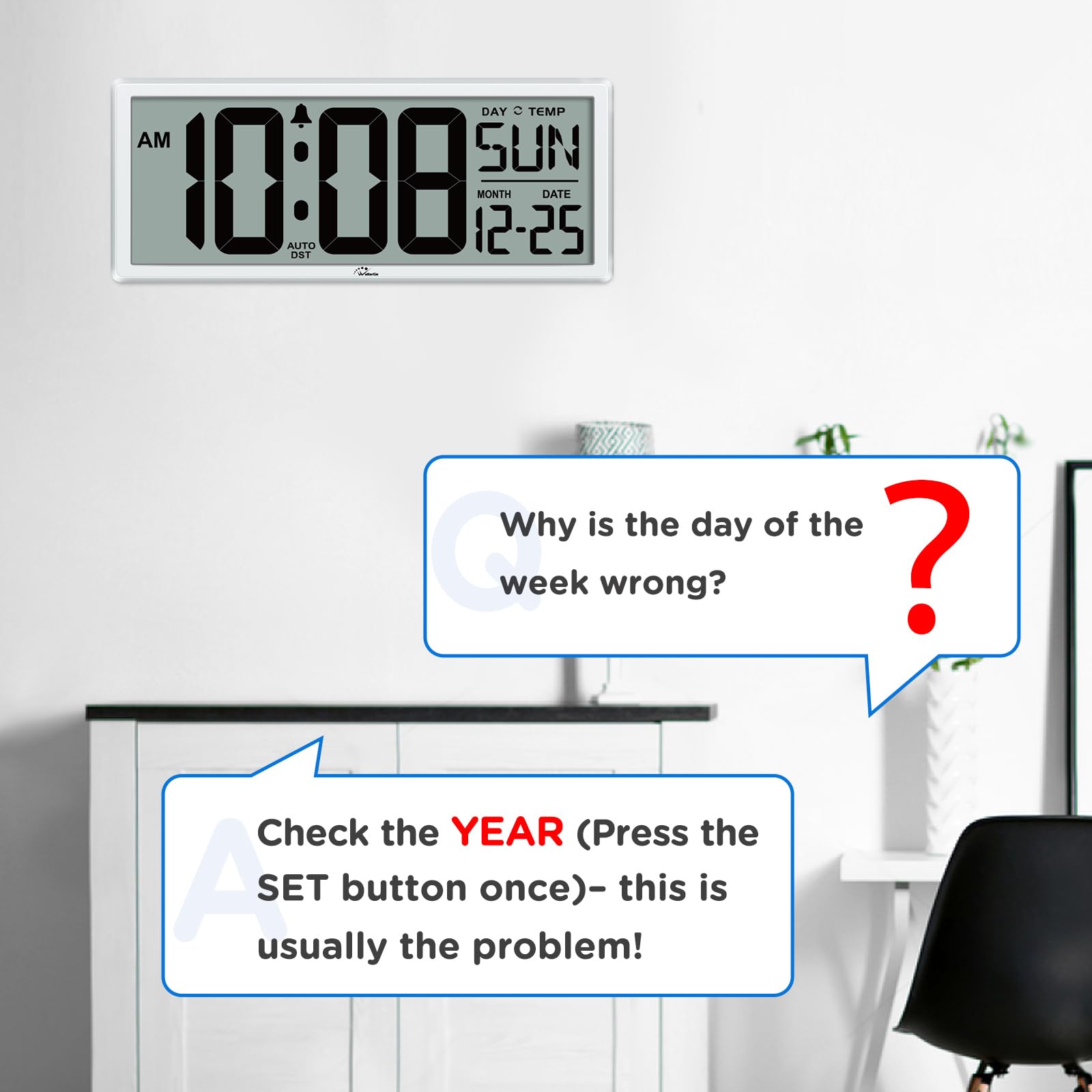 WallarGe modern room-ready wall clock complements any space