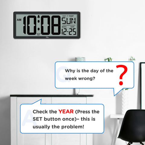 WallarGe versatile clock suited for bedroom, kitchen, or office.