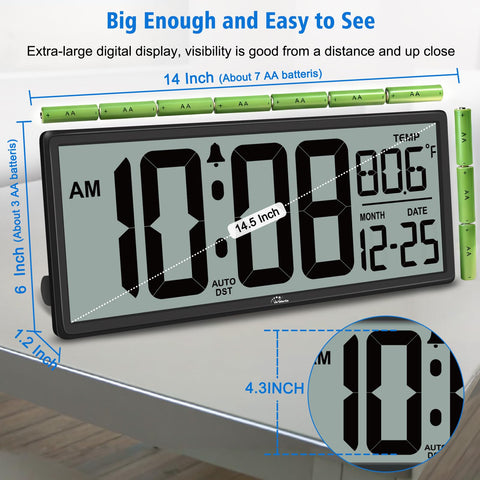 WallarGe clock arrives with wall-mounting hardware.
