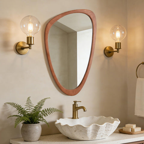 WallBeyond irregular wall mirror with abstract shape for stylish entryways