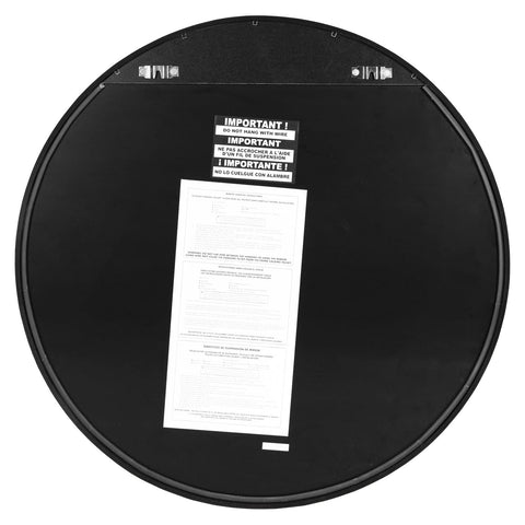 WallBeyond natural-wood round mirror suits bathrooms, bedrooms, and living rooms