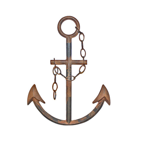 WallCharmers anchor wall decor with rustic finish adds nautical charm to any room