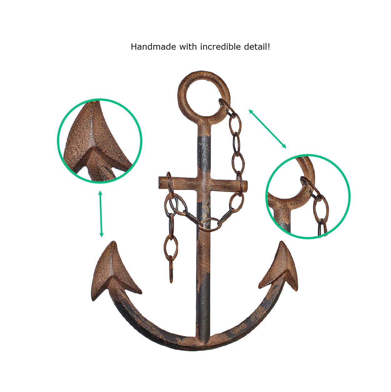 WallCharmers 16-inch anchor wall decor creates a bold focal point in entryways