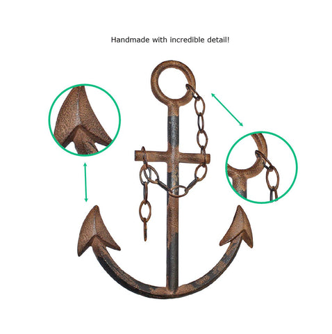 WallCharmers 16-inch anchor wall decor creates a bold focal point in entryways
