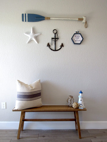 WallCharmers rustic anchor wall decor provides a sturdy metal accent
