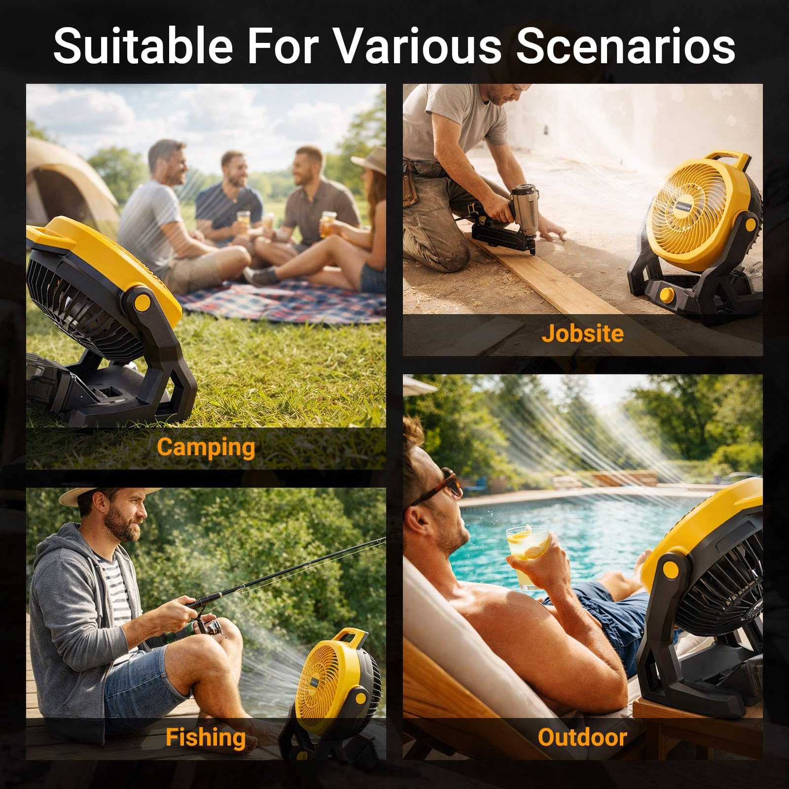 Wallnetic includes AC adapter for continuous airflow indoors without batteries.