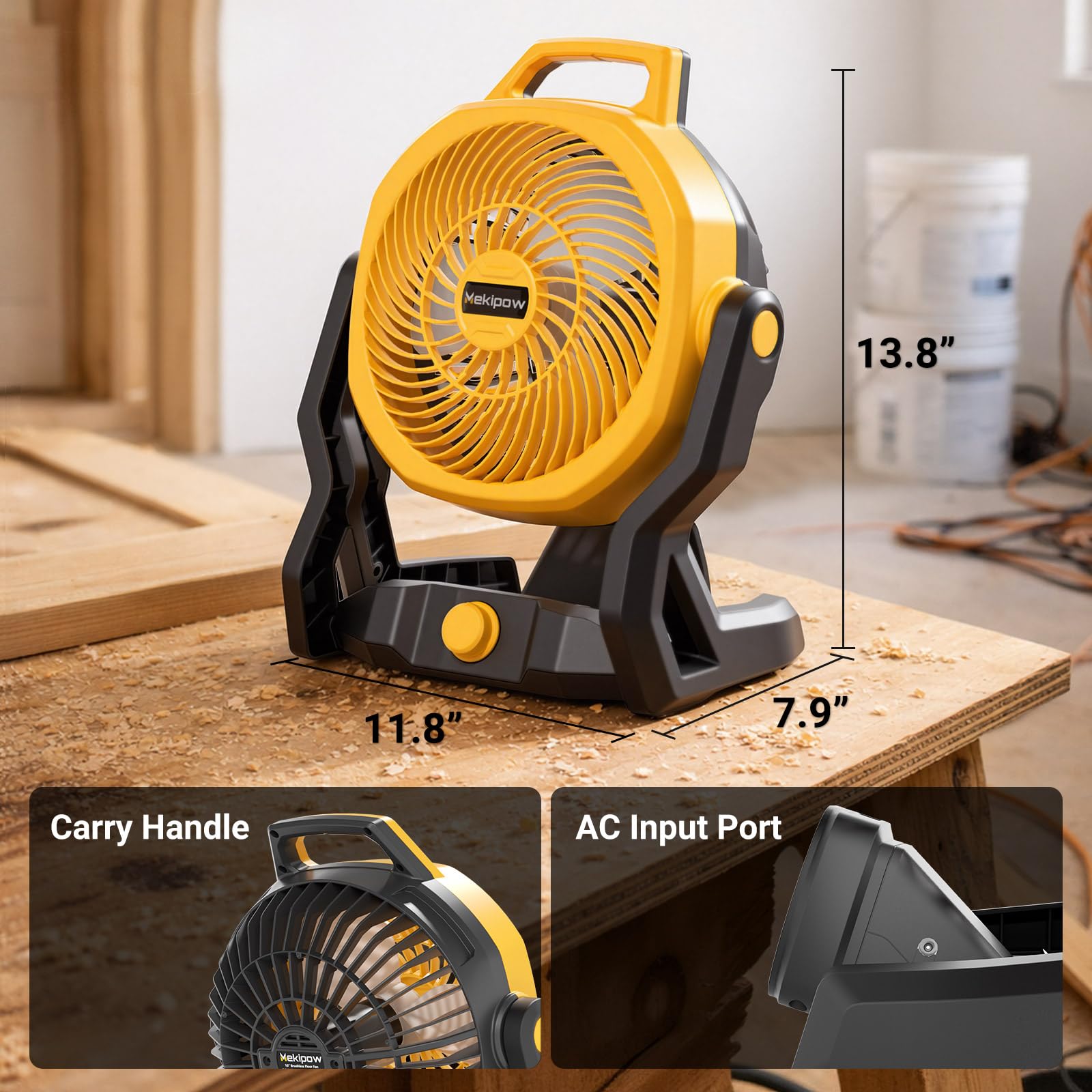 Wallnetic fan suitable for indoors and outdoors, from workshop to camping.