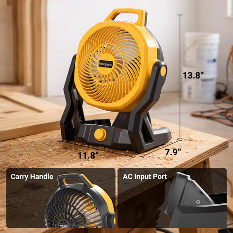 Wallnetic fan suitable for indoors and outdoors, from workshop to camping.