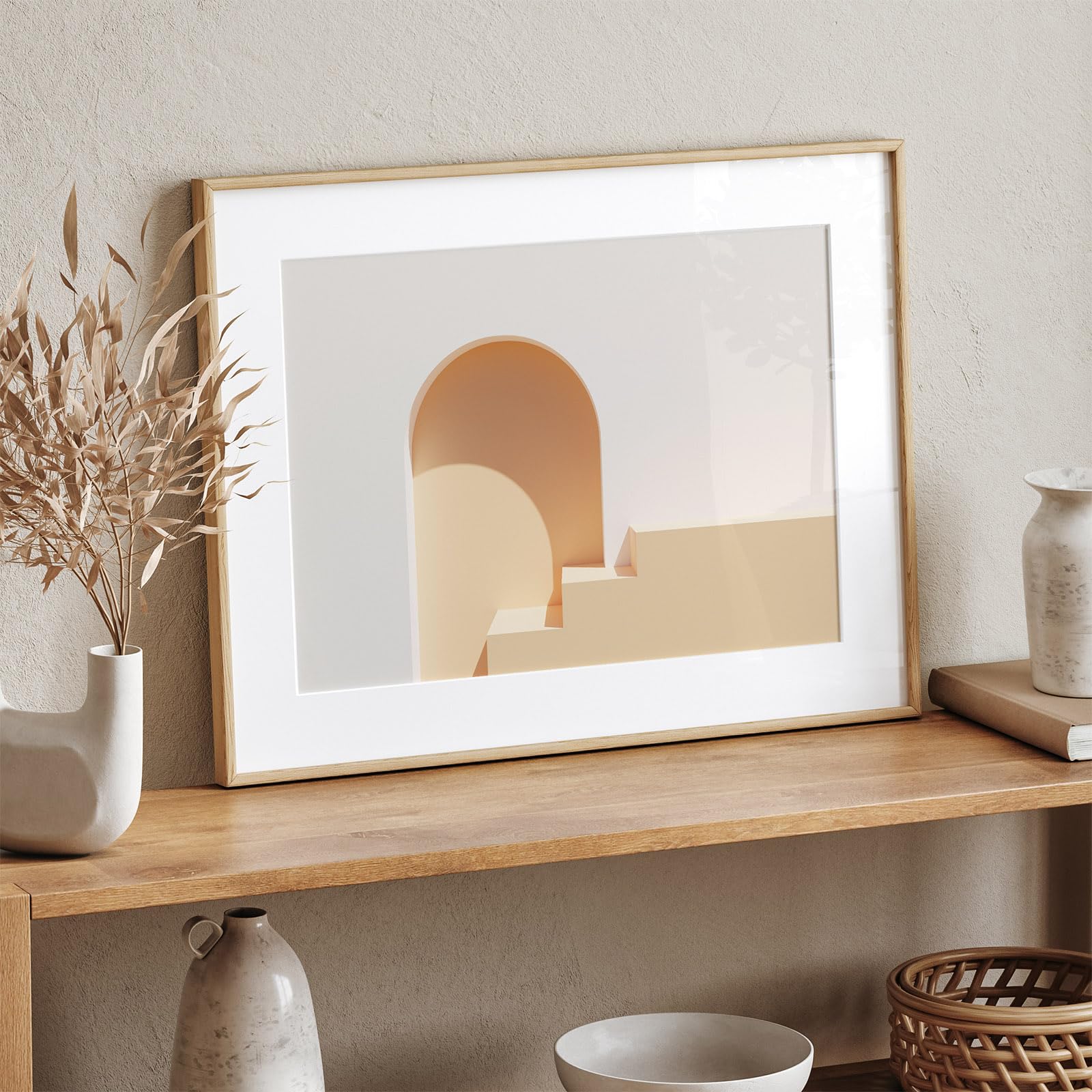 Wallwisy 11x14 frame with ivory mat lets you swap images for different looks.