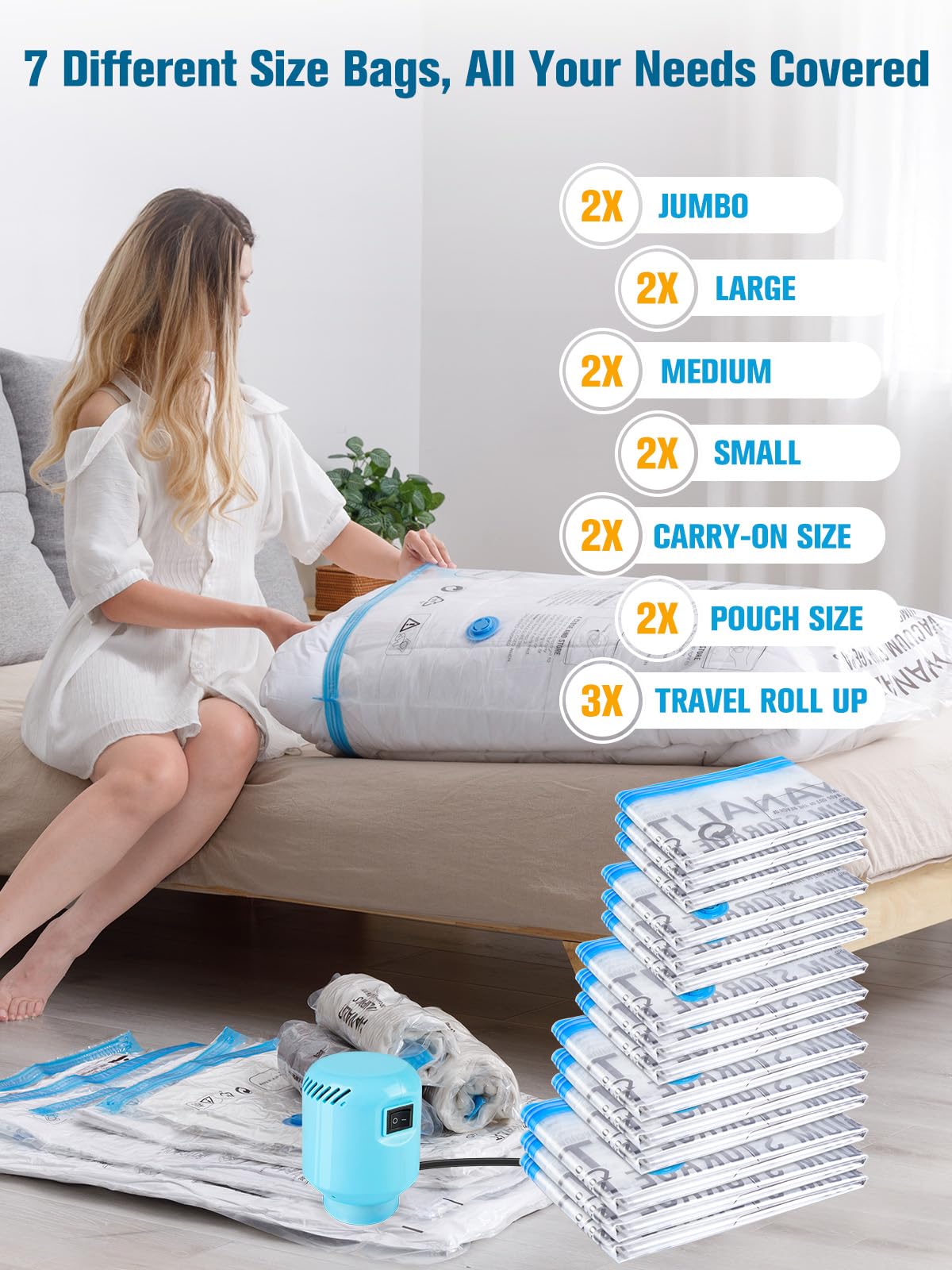 80% space reduction keeps bulky items neatly organized