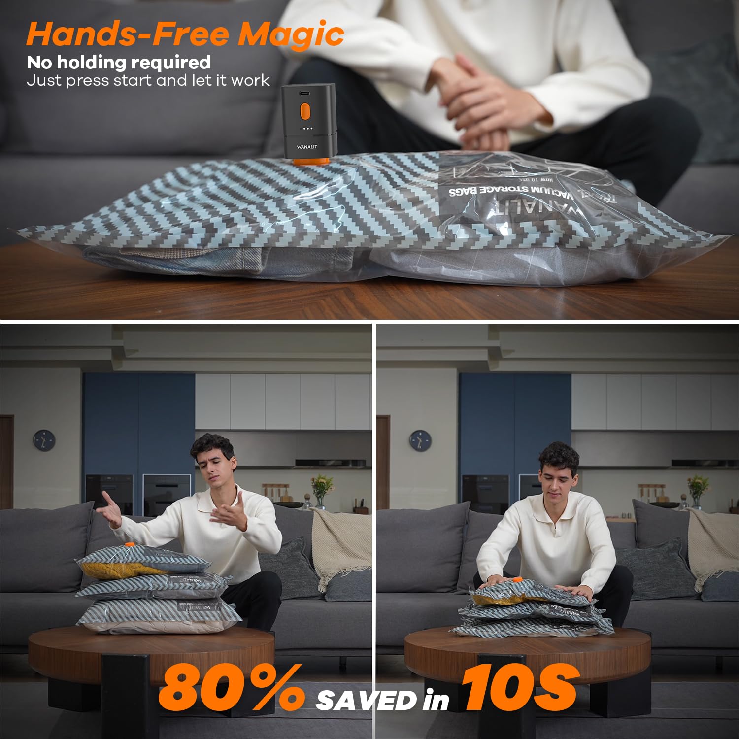 WANALIT dual-sided see-through and opaque bags for quick ID and privacy.