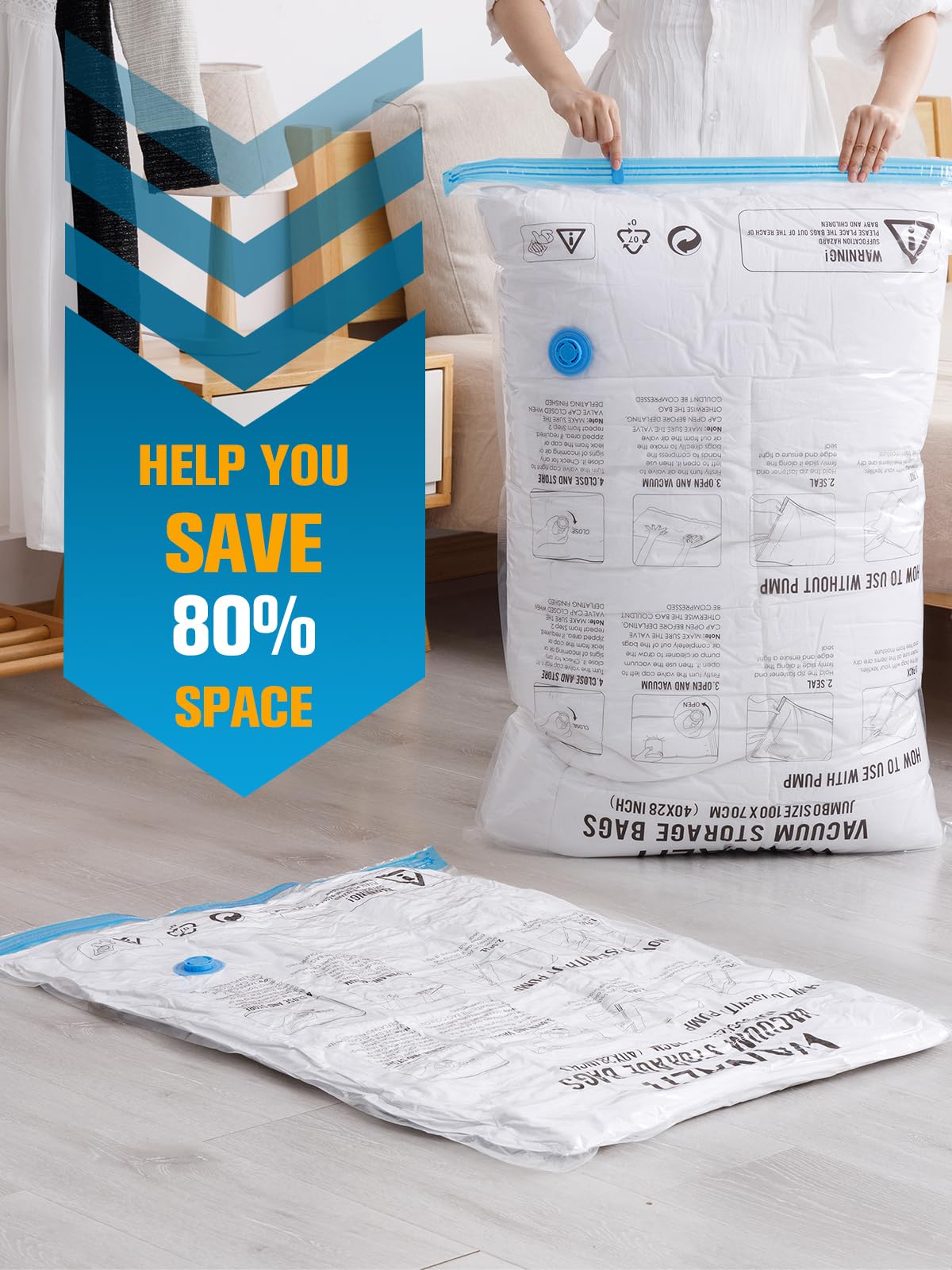 Pump-free hand-press option for last-minute packing