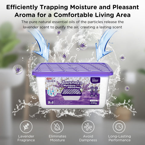 W&amp;E Choice lavender-scent moisture absorber for bathrooms reduces dampness