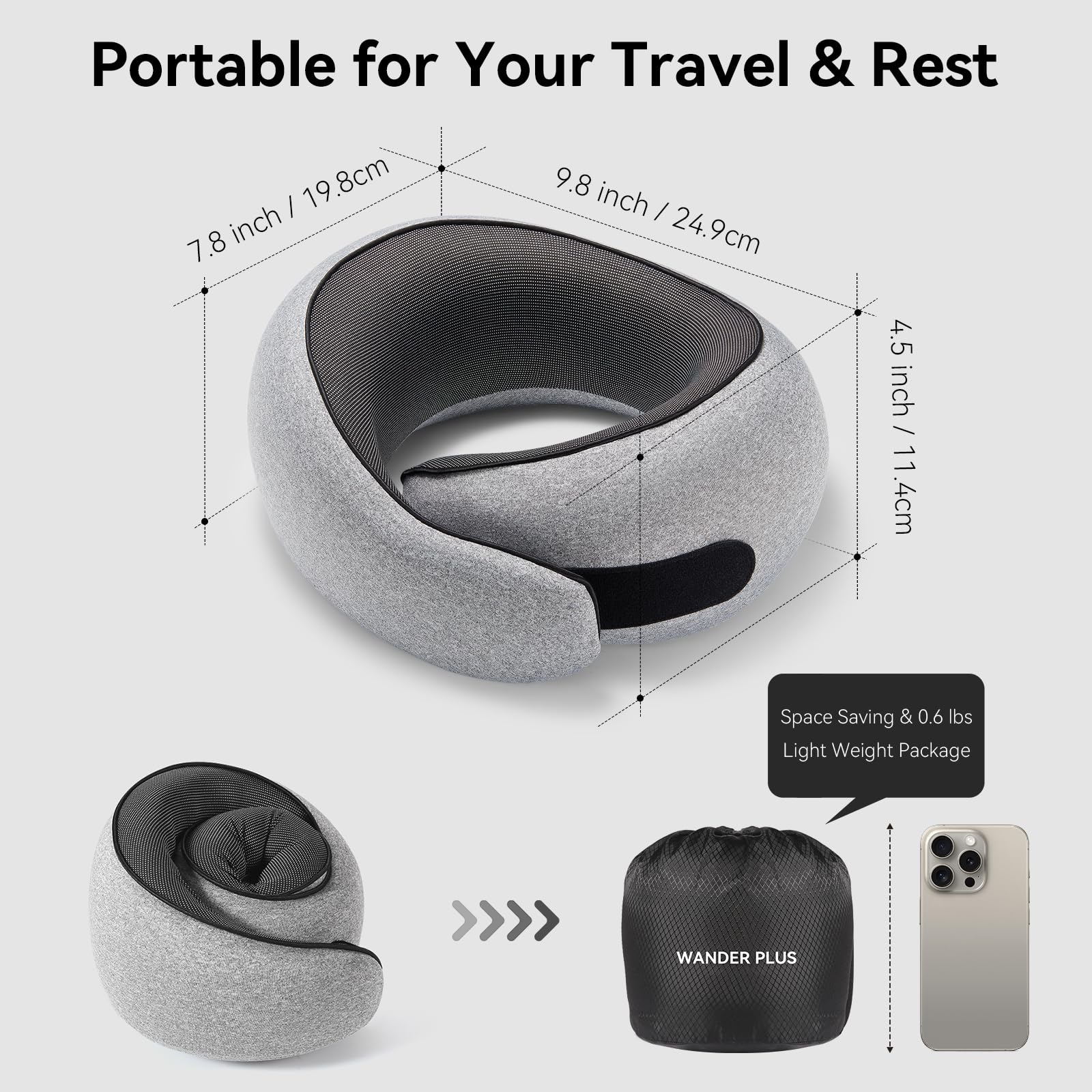 WANDER PLUS breathable, washable cover stays cool and fresh on long trips.