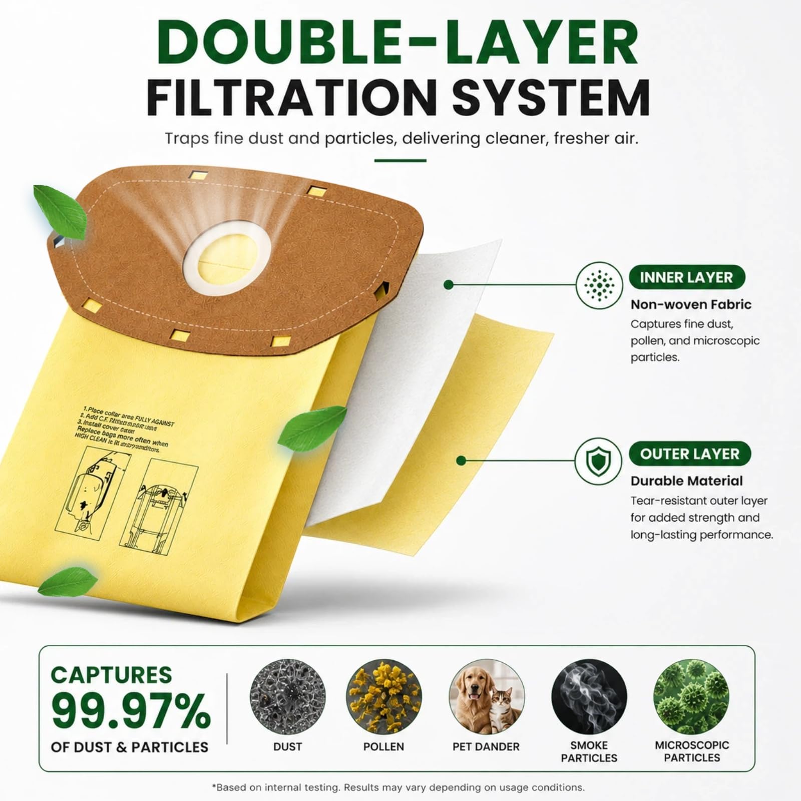 Wangenbro leak-proof design helps contain dust during demanding cleanups