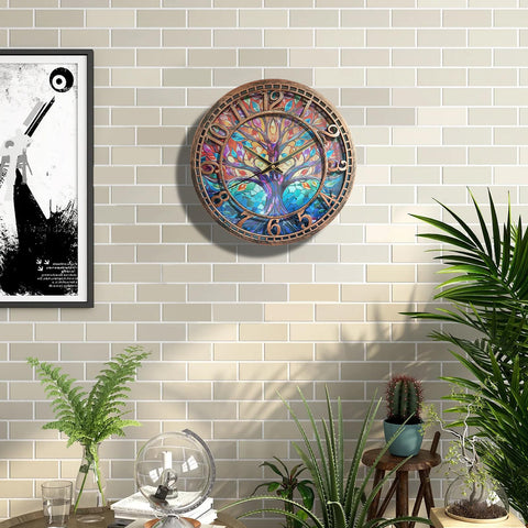 WANGIRO antique copper finish dial enhances rustic decor and wall presence.