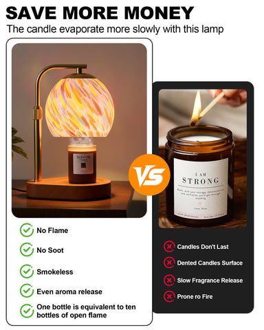 WangshengLe fits candles up to 4 inches tall on a stable wooden base