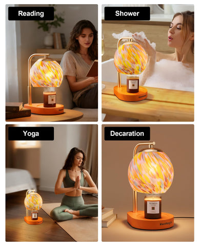 WangshengLe stained glass lamp enhances home decor in living room or bedroom