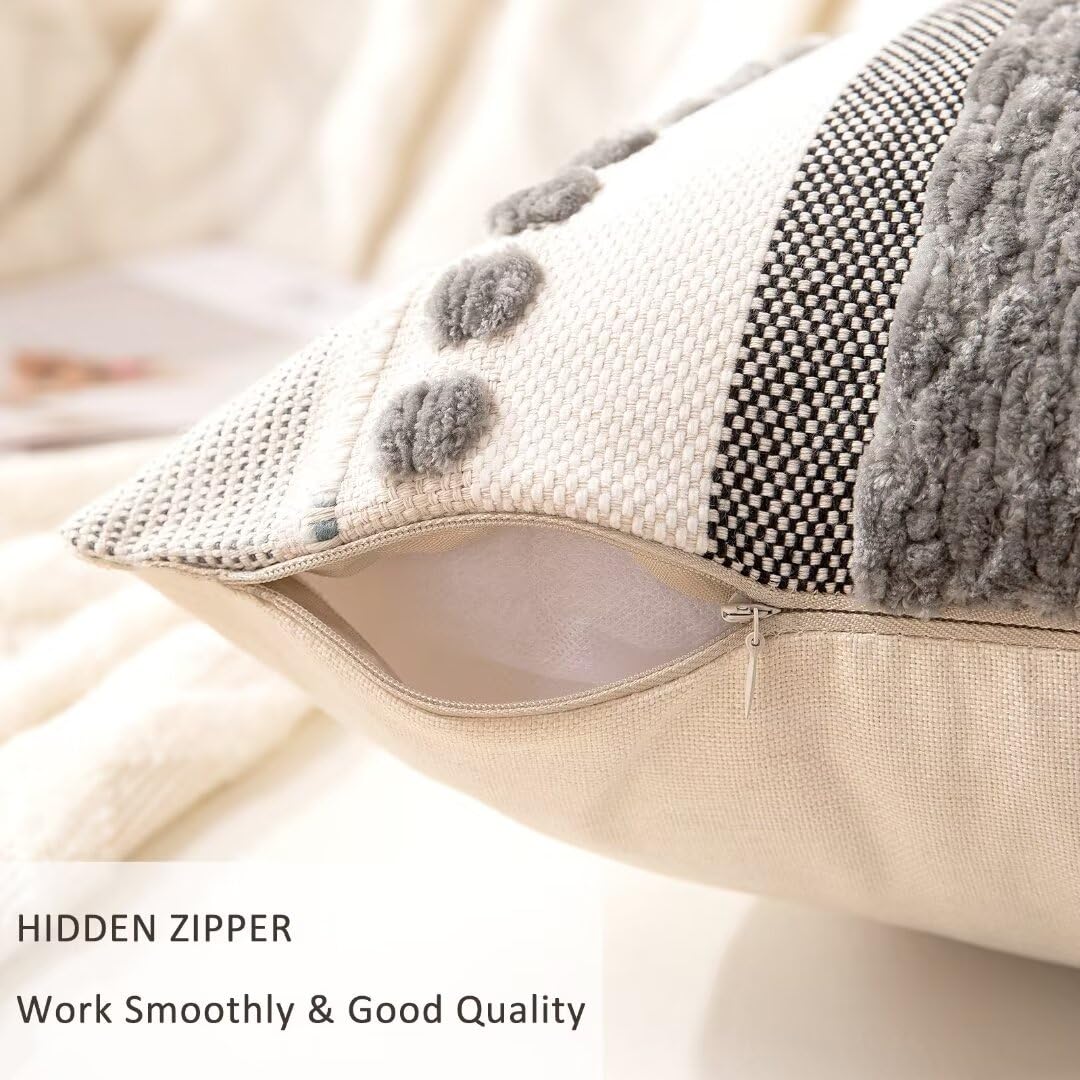 WANLIRD back linen pillow cover for durable neutral decor