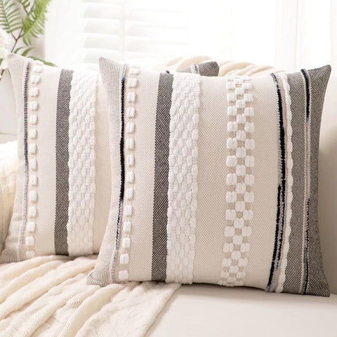 WANLIRD boho pillow cover front-chenille texture adds cozy style to your sofa