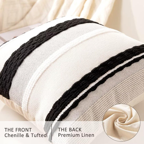 WANLIRD pillow cover back linen finish offers breathable versatility