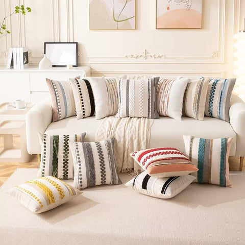 WANLIRD boho stripe cover fits sofa, chair, or bed for versatile decor