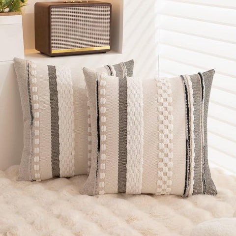 WANLIRD pillow cover stitching detail shows sturdy construction