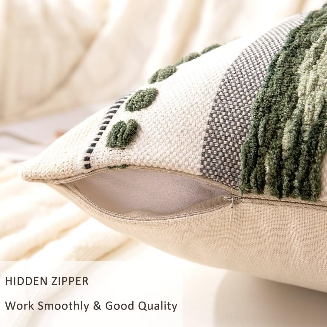 WANLIRD Boho pillow cover hidden zipper for easy swap
