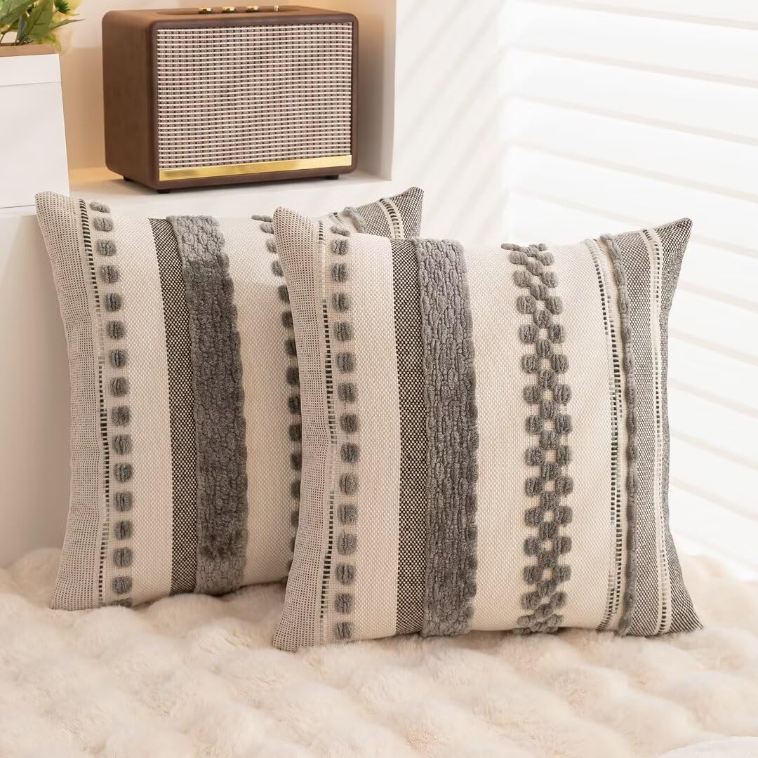 WANLIRD set of 2 decorative pillow covers for sofa or bed