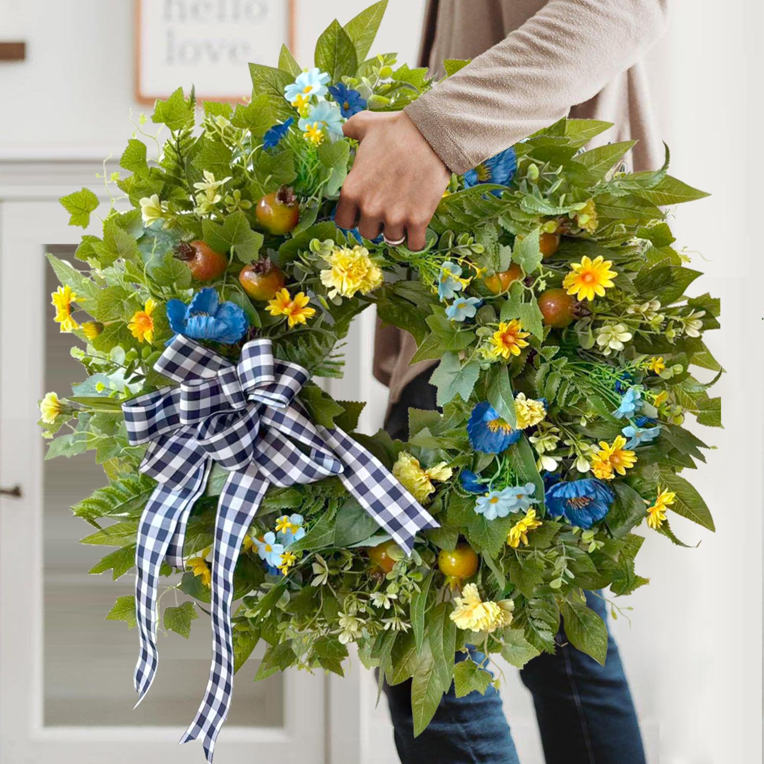 WANNA-CUL 24 inch wreath ships compressed; fluff to restore full, lush look