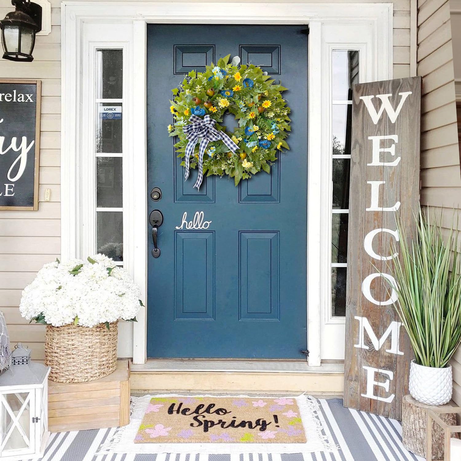 WANNA-CUL wreath suited for front doors, walls, or fireplaces in farmhouse decor