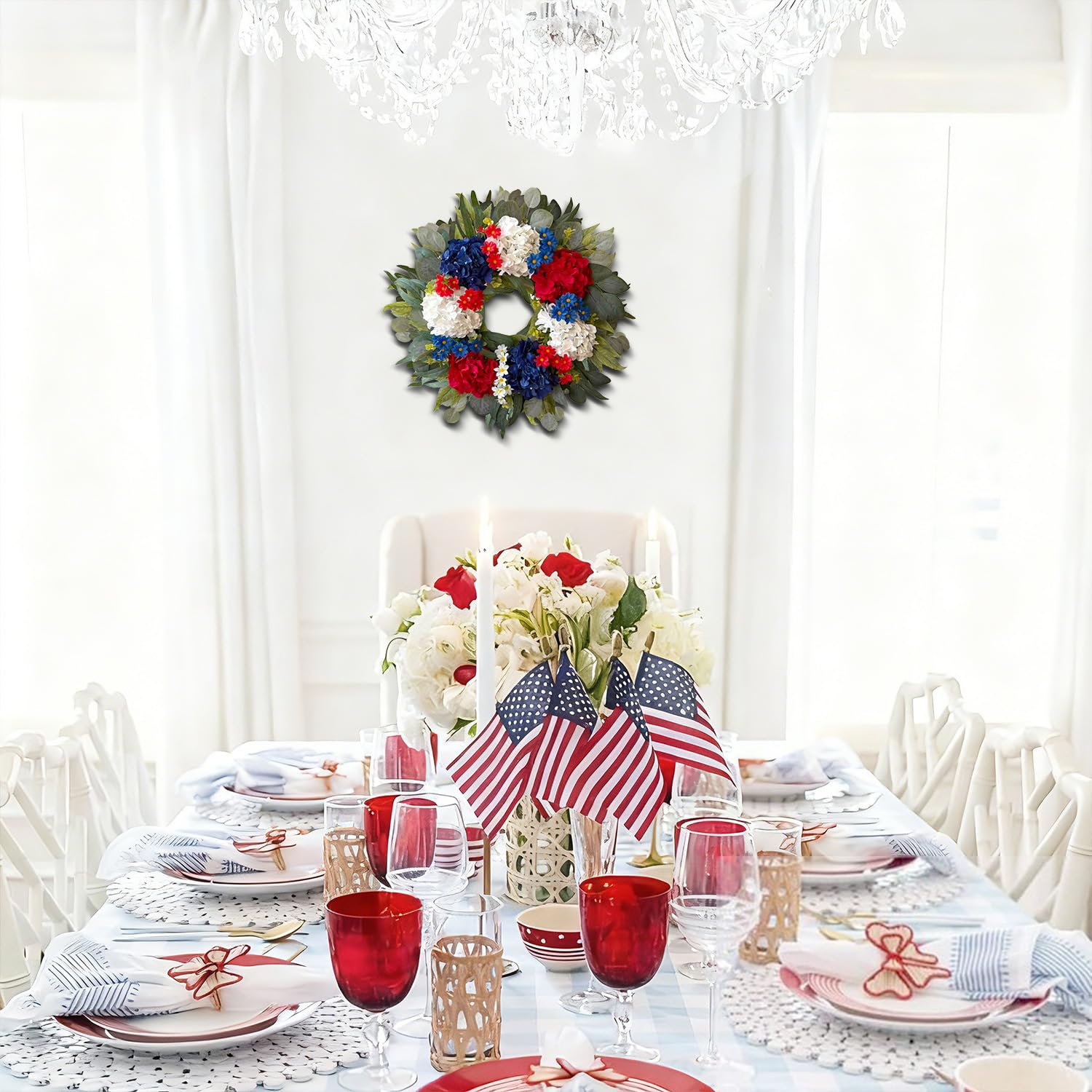 WANNA-CUL front-door wreath enhances curb appeal for holidays.