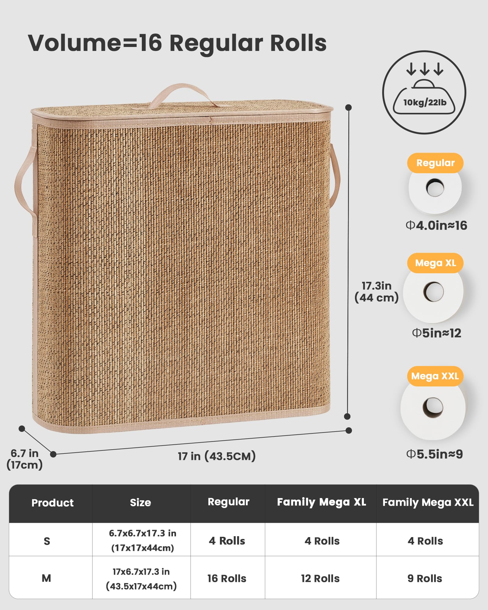 WAOHANAZ handwoven bamboo texture adds natural elegance to any bathroom or RV.