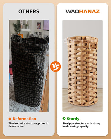 Elegant hand woven WAOHANAZ design adds durable, stylish organization.