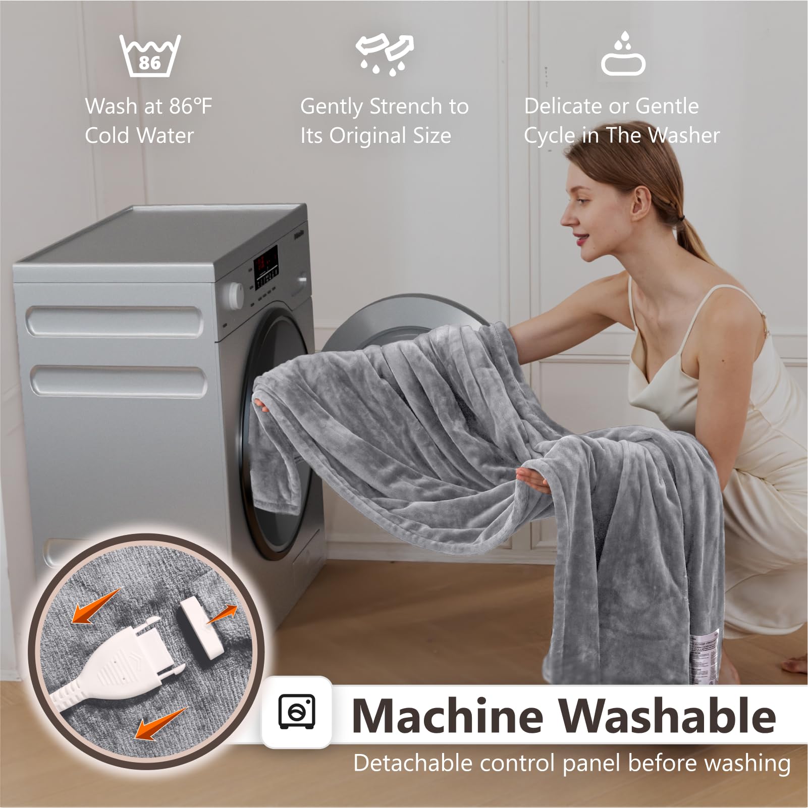 Wapaneus blanket timer setting shown for auto shut-off