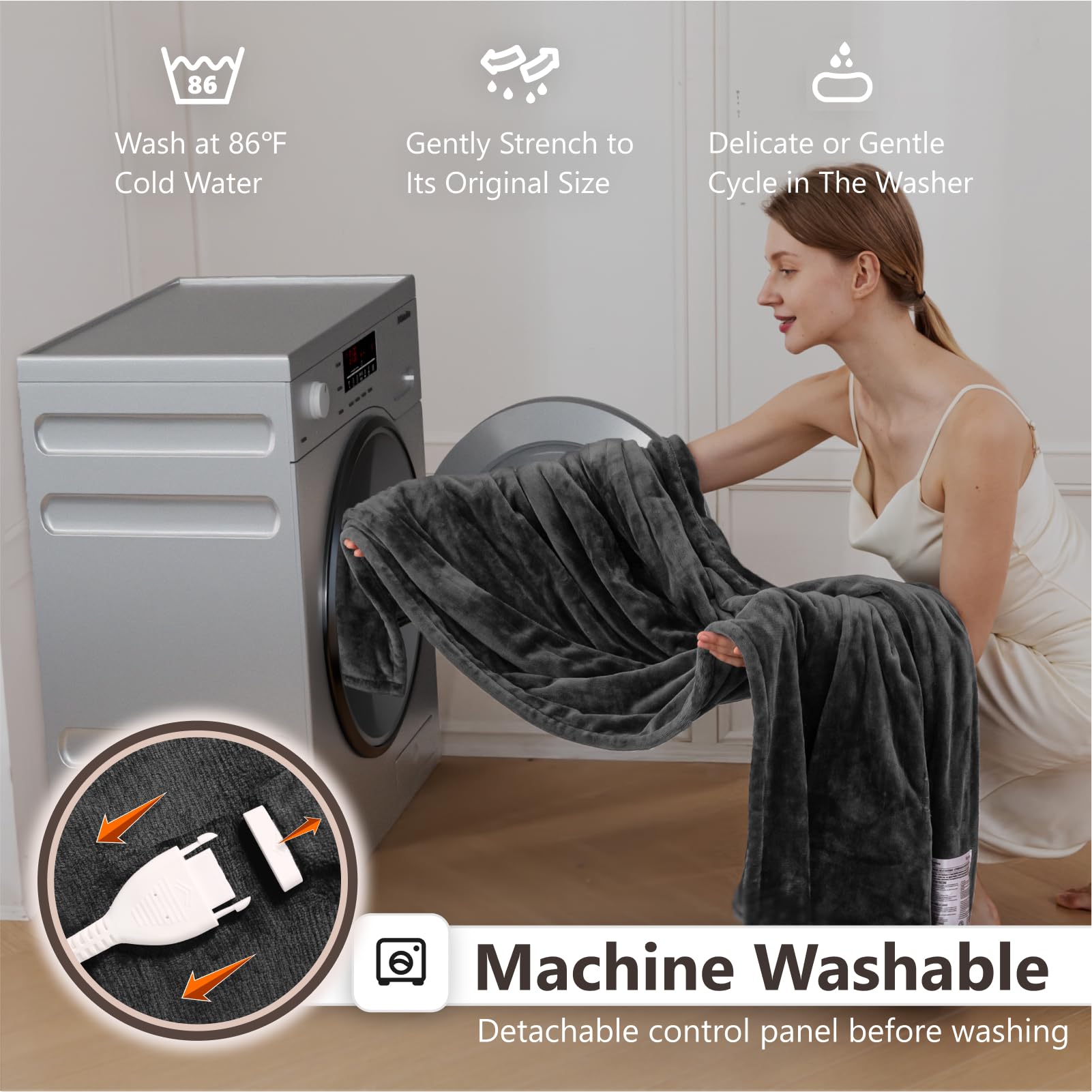Wapaneus soft flannel surface adds plush warmth.
