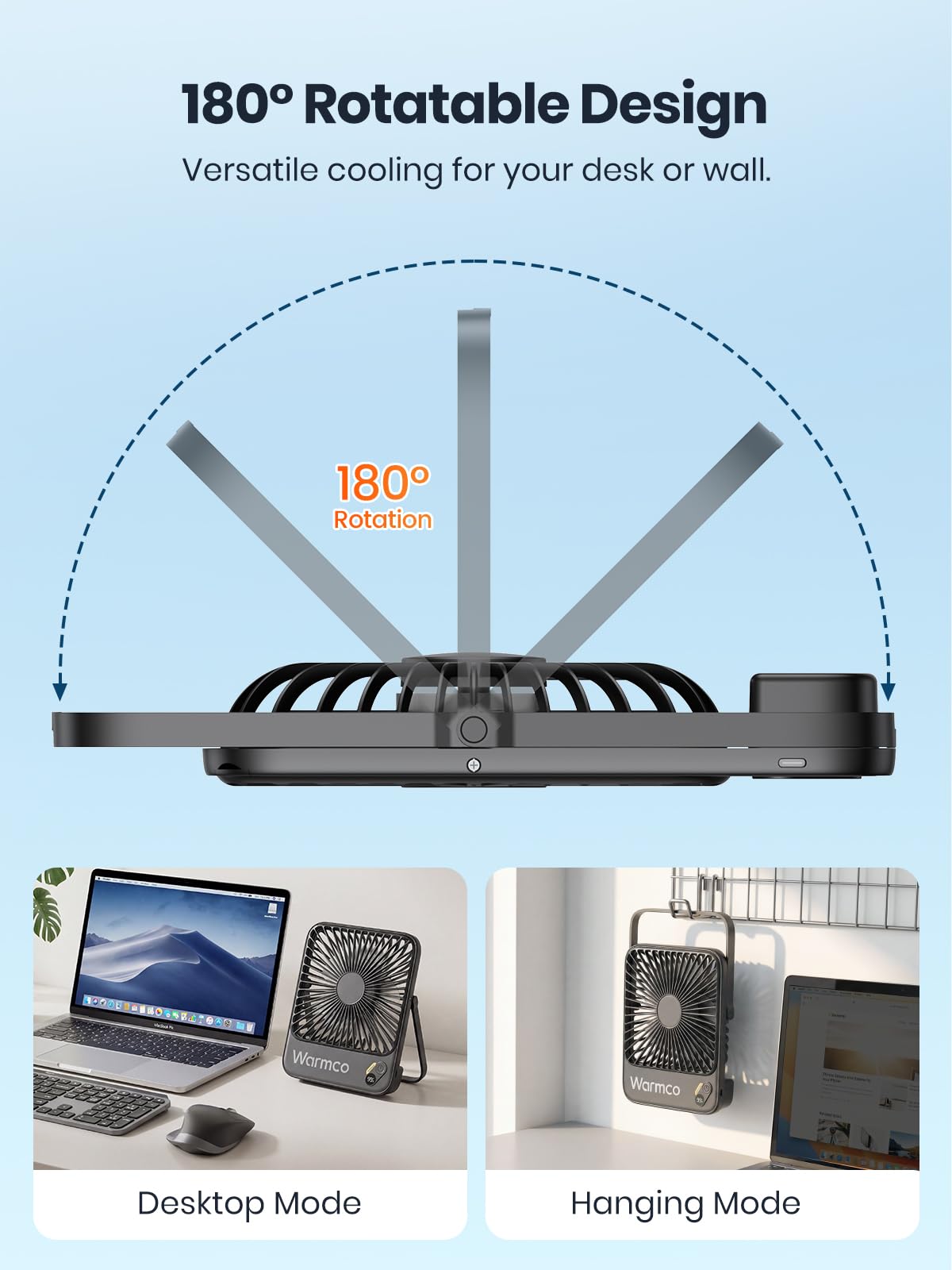 Warmco on office desk keeps you cool during focus sessions.